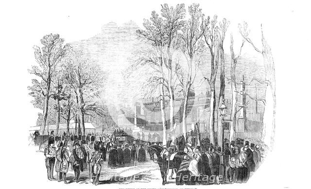 Departure of the funeral procession, on Tuesday, December 1844. Creator: Unknown.