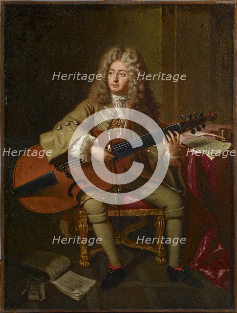 Portrait of the composer Marin Marais (1656-1728), 1704.