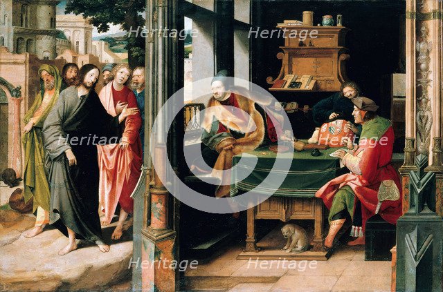 The Vocation of Saint Matthew. Artist: Engebrechtsz., Cornelis (ca. 1462-1527)