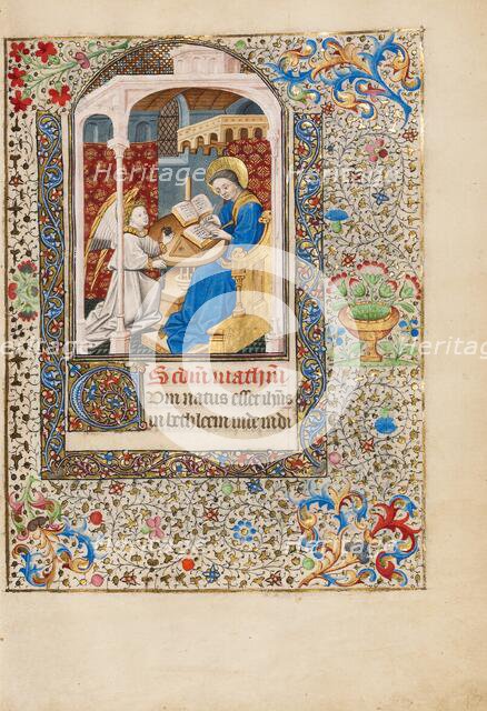 Saint Matthew; Book of Hours, about 1440-1450. Creator: Workshop of the Bedford Master.