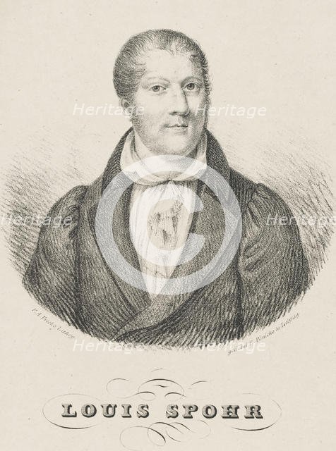 Portrait of Louis Spohr (1784-1859), c. 1830-1840. Creator: Fricke, Friedrich August (1784-1858).