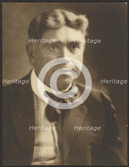Portrait of a Man with Striped Tie, 1907-1943. Creator: Louis Fleckenstein.