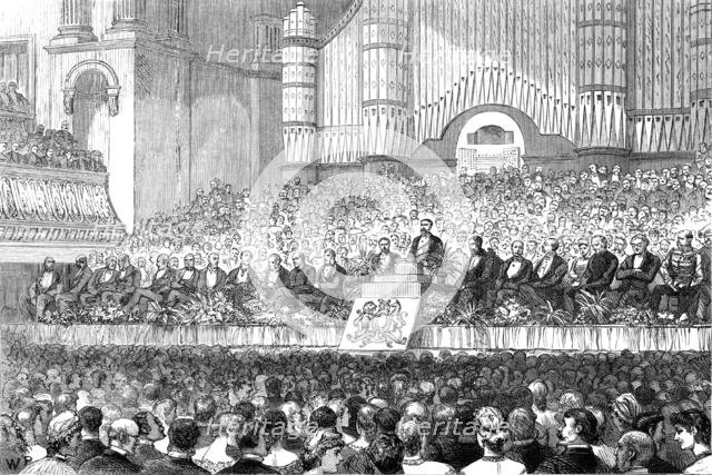 The Duke of Edinburgh and Prince Leopold at Manchester: soirée in the Free-Trade Hall, 1881. Creator: Unknown.