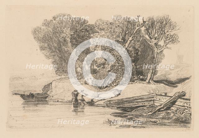 Liber Studiorum: Plate 7, Postwick Grove, Norfolk, 1838. Creator: John Sell Cotman (British, 1782-1842).