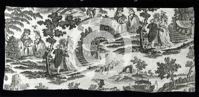 Panel (Furnishing Fabric), Manchester, c. 1780. Creator: D. Richards.