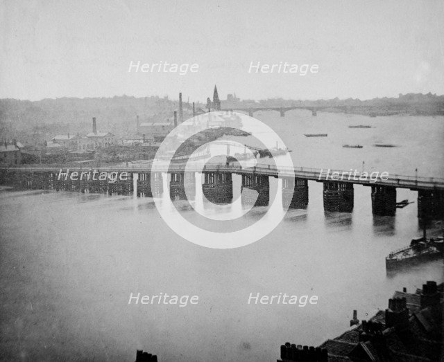 Old Battersea Bridge, Wandsworth, London, c1861-c1881. Artist: Unknown
