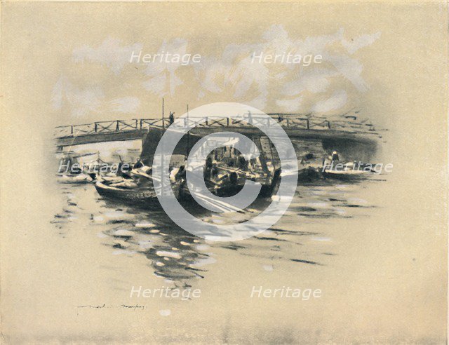 'The Ogara River at Tokio', 1903. Artist: Mortimer L Menpes.