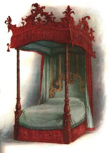 Mahogany bed, 1906. Artist: Shirley Slocombe.