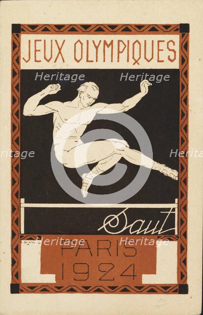 Jump. Olympic Games, Paris 1924, 1924. Creator: Blanche, Emmanuel (1880-1946).