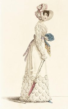 Fashion Plate (Parisian Summer Promenade Dress), 1820. Creator: John Bell.