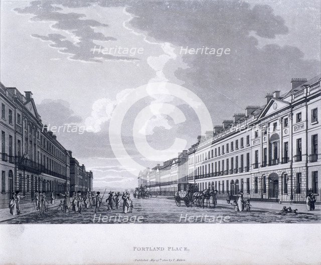 Portland Place, Marylebone, London, 1800. Artist: Anon