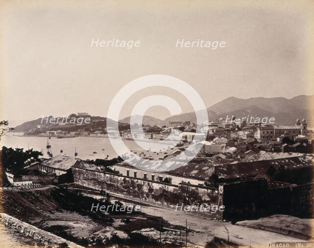 Macao Island: Penha Hill and the bay encircled by the Praya Grande, c1873. Creator: William Pryor Floyd.