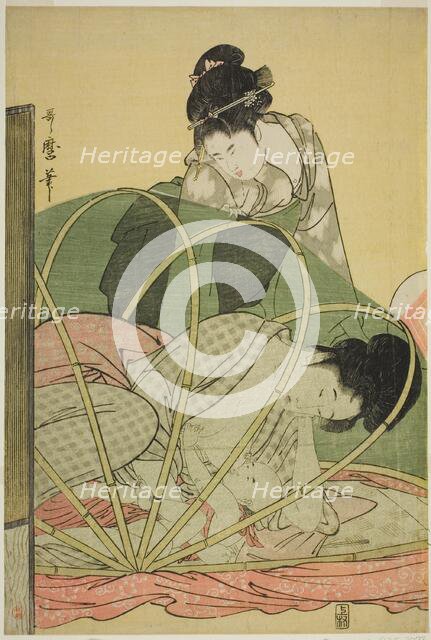 Mosquito Net for a Baby, Japan, c. 1794/95. Creator: Kitagawa Utamaro.
