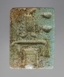 Faience Plaque with name of Deceased as Osiris (image 1 of 2), Late Period (714-333 BCE). Creator: Unknown.