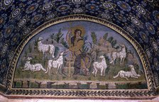 Mosaic of the Good Shepherd, in the Chapel of San Lorenzo in the Mausoleum of Galla Placidia at R…