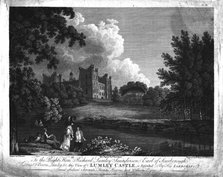 Lumley Castle, County Durham, c1779. Artists: William Byrne, Samuel Middiman.