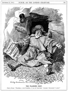 'The Pilgrim's Rest', caricature af Paul Kruger, South African politician, 1900. Artist: Edward Linley Sambourne
