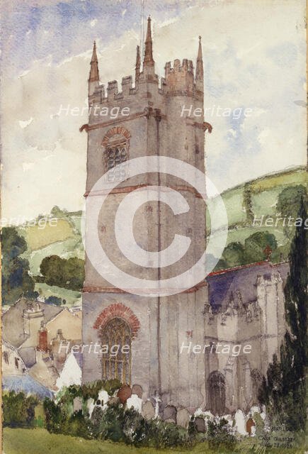 Church Tower, Marldon, 1924. Creator: Cass Gilbert.