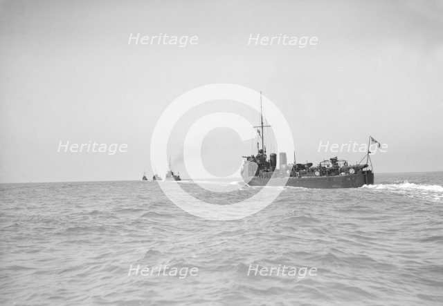 Line of Torpedo Boats under way, 1911. Creator: Kirk & Sons of Cowes.