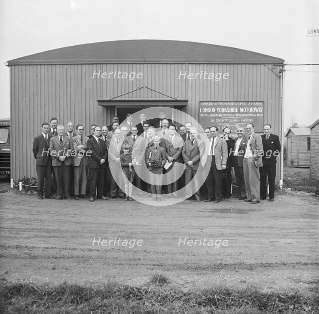 Construction of the M1 Motorway, Newport Pagnell, Milton Keynes, 31/10/1959. Creator: John Laing plc.
