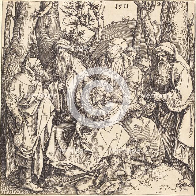 The Holy Family with Two Music-Making Angels, 1511. Creator: Albrecht Durer.