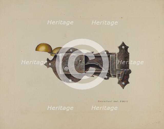 Lock, c. 1939. Creator: Samuel W. Ford.