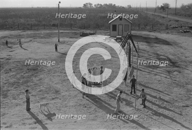 Recreational facilities for the children, Kern migrant camp, California, 1936. Creator: Dorothea Lange.