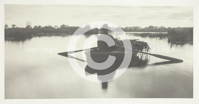 Rowing Home the Schoof-Stuff, 1886. Creator: Peter Henry Emerson.