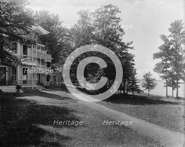 Cottages along the lake front, Chautauqua, c1898. Creator: Unknown.