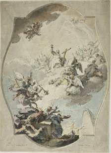 Faith Overcoming Heresy (recto); Tracing after Faith Overcoming Heresy (verso), 1779/91. Creator: Pietro Antonio Novelli.