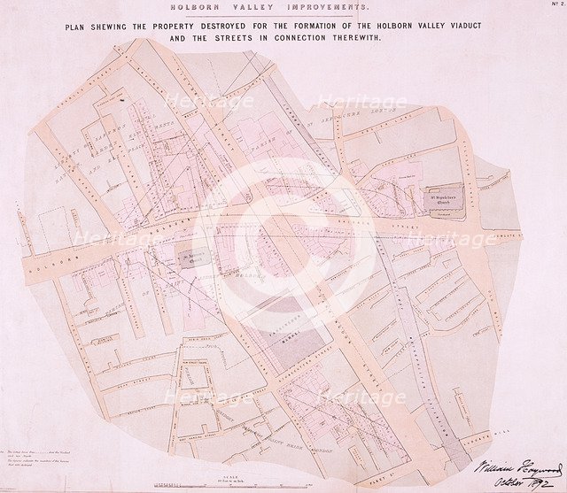 Holborn Viaduct, London, 1869. Creator: William Haywood.
