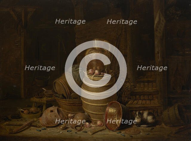 Still Life with a Barrel, c1640. Creator: Jan Spanjaert.