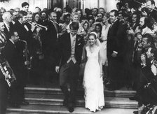 The wedding of Tricia Nixon and Edward Cox in 1971. Artist: Unknown