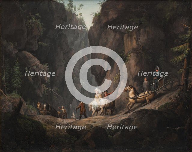 The Passage through Krokkleven near Ringerike in Norway, 1788-1789. Creator: Erik Pauelsen.