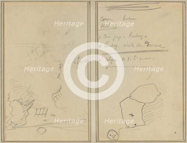 Head of a Monkey; Inventory of Bottles and Beverages [verso], 1884-1888. Creator: Paul Gauguin.