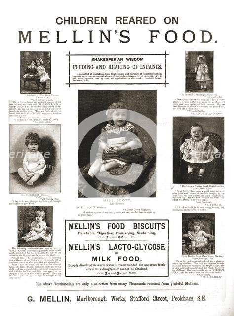 ''Mellin's (children's) Food', 1891. Creator: Unknown.
