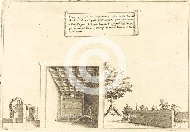 Church in Cairo, 1619. Creator: Jacques Callot.