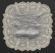 Embroidered Handkerchief, 19th century. Creator: Unknown.