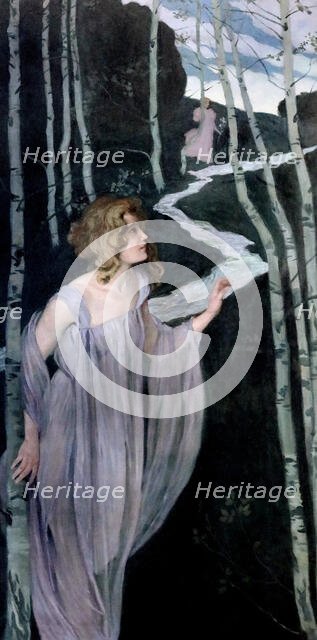 Elf at the brook, 1888-1889. Creator: Auchentaller, Josef Maria (1865-1949).