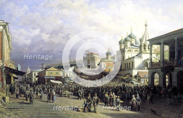 'Market in Nizhny Novgorod', 1872.  Artist: Pyotr Petrovich Vereshchagin