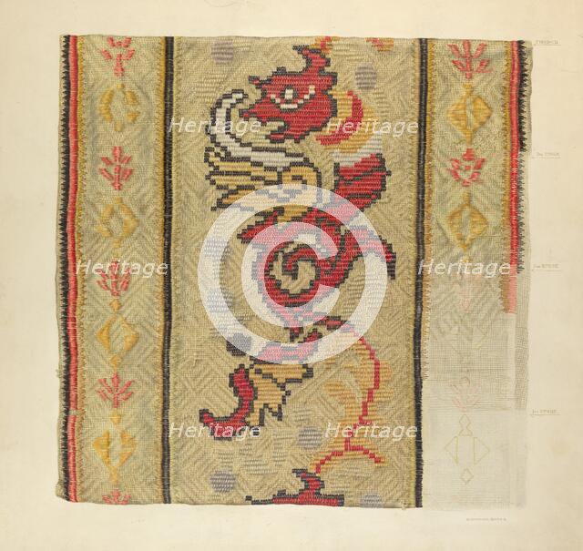 Woven Textile: Technique Demonstration, 1935/1942. Creator: Dorothea Bates.