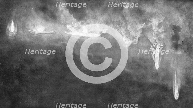 'La victoire de l'avion; Six phases, notees par un temoin, de la chute du L-21, depuis l'instant ou  Creator: Unknown.