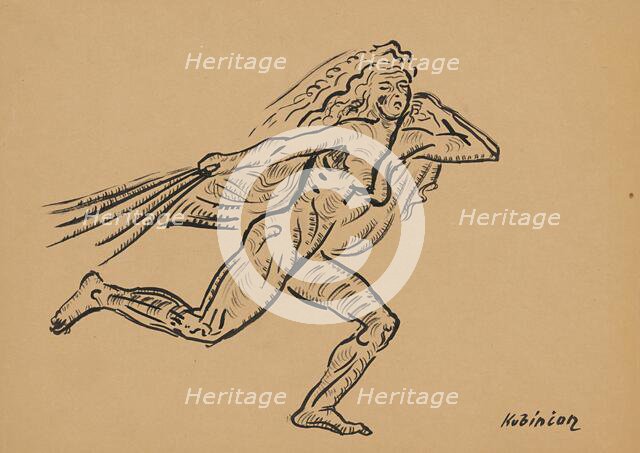 Female figure (Wind), c1935. Creator: Arnold Peter Weisz-Kubincan.