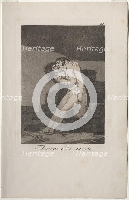 Caprichos: Love and Death. Creator: Francisco de Goya (Spanish, 1746-1828).
