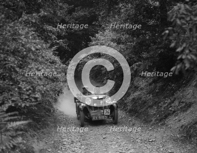 MG M type taking part in a motoring trial, c1930s. Artist: Bill Brunell.