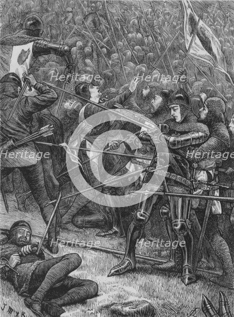 'Charge of the Scots at Halidon Hill', 19 July 1333, (c1880). Artist: Unknown.