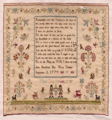 Sampler, 1779. Creator: Unknown.