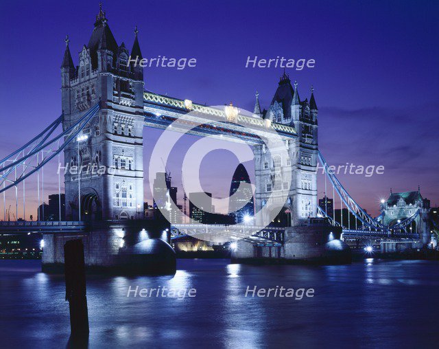 Tower Bridge, c1990-2010. Artist: Unknown.