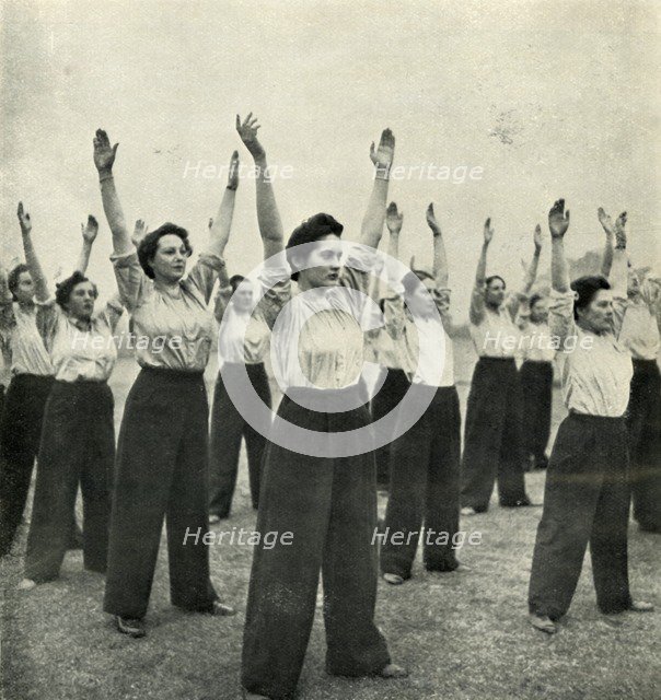'Physical Training at a Recruits' Depot', c1943. Creator: Cecil Beaton.