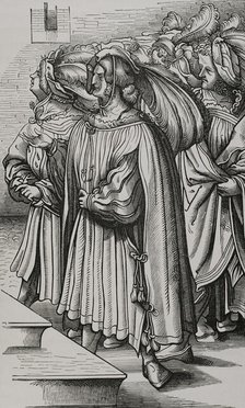 The Archdukes and High Barons of Germany at the coronation of Emperor Maximilian on 4 Feb 1508 (1877 Creator: Unknown.